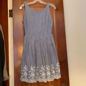 Chambray sleeveless dress